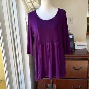 Torrid Smocked front Longsleeve Stretch Top size 0